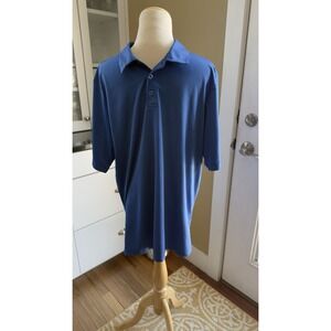 OAKLEY "O" LOGO 3 BUTTON HYDROLIX POLO KNIT SHIRT BLUE MEN'S L  Warrior Salute